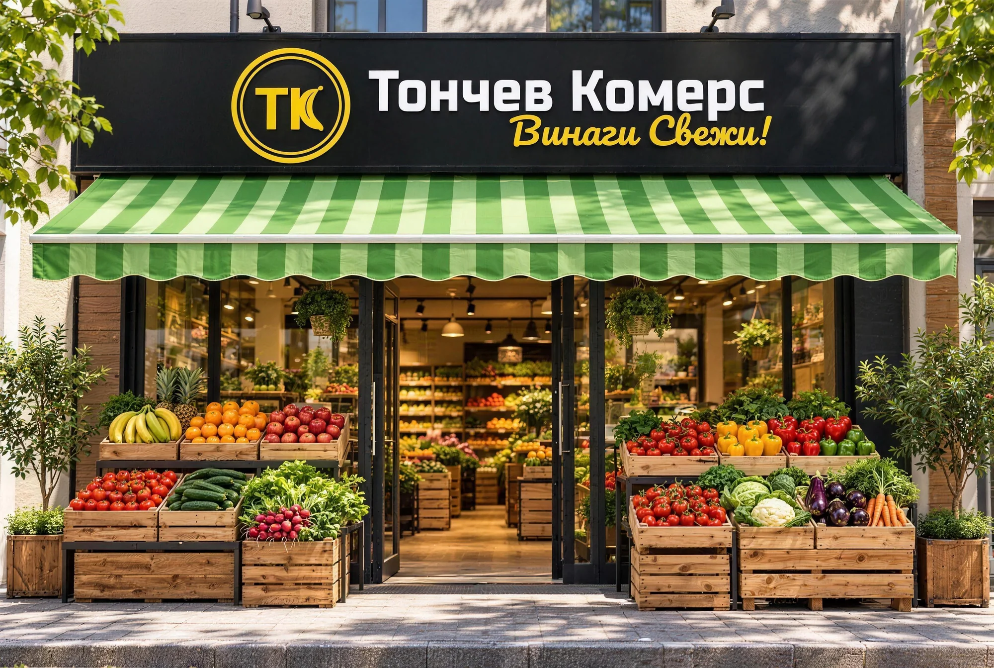Фасада и сенник на магазина — Тончев Комерс