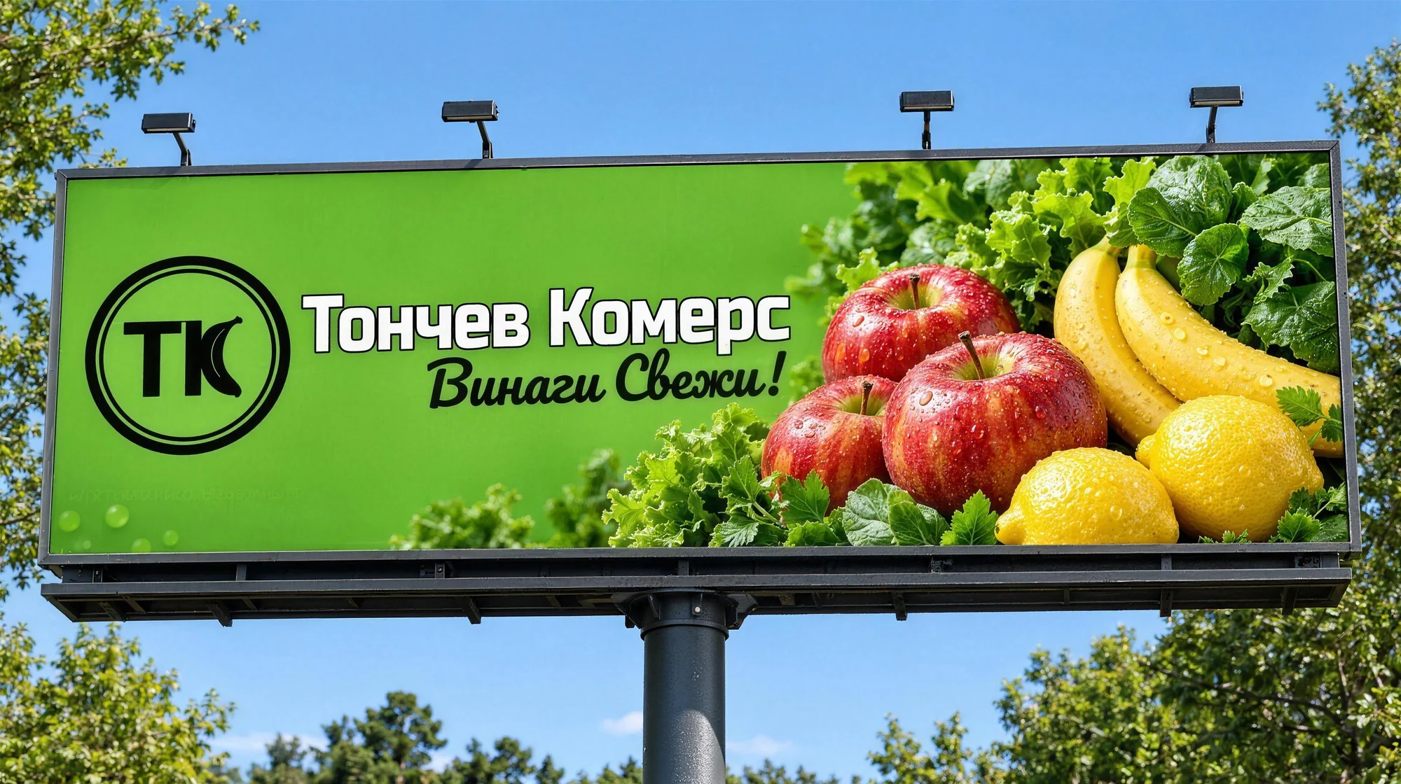 Крайпътен билборд — Тончев Комерс